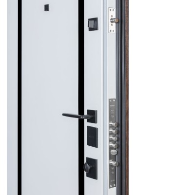 Входные двери БУЛАТ Expert модель 570/568 Дуб дорадо темный/Олово супермат