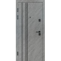 Двері вхідні БУЛАТ Fortezza модель 563/556 Зріз каменю/Сірий шифер