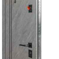 Двері вхідні БУЛАТ Fortezza модель 563/556 Зріз каменю/Сірий шифер