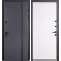Двери входные БУЛАТ Котедж модель 710/265 Metalic anthracite/Белый атласный