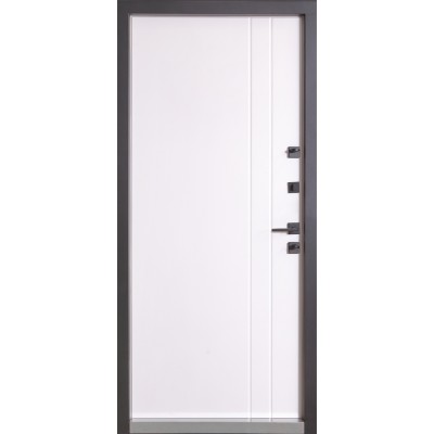 Входные двери БУЛАТ Котедж модель 710/265 Metalic anthracite/Белый атласный