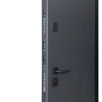 Входные двери БУЛАТ Котедж модель 710/265 Metalic anthracite/Белый атласный