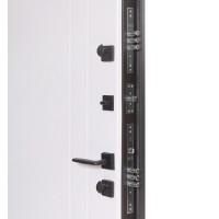 Двери входные БУЛАТ Котедж модель 710/265 Metalic anthracite/Белый атласный