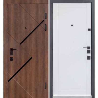 Вхідні двері БУЛАТ Олимп модель 571/238 Дрімвуд Темний/Олово супермат