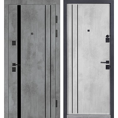 Вхідні двері БУЛАТ Статус модель 549/551 Оксид темний/Оксид світлий