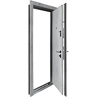 Двери входные БУЛАТ Статус модель 549/551 Оксид темный/Оксид светлый