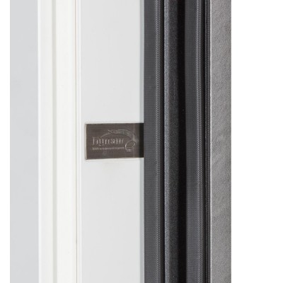 Вхідні двері БУЛАТ Термо Тандем Електро (квадро) Kale модель 590 Гладка зріз каменю/Білий матовий гладкий Безключовий доступ