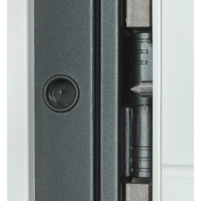 Входные двери БУЛАТ Термо Expert модель 550/253 Рокси антрацит серый/Белый матовий