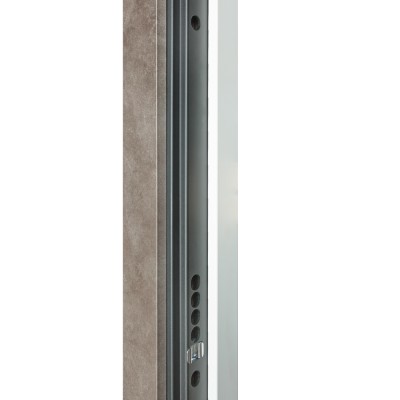 Входные двери БУЛАТ Термо Expert модель 550/253 Рокси антрацит серый/Белый матовий