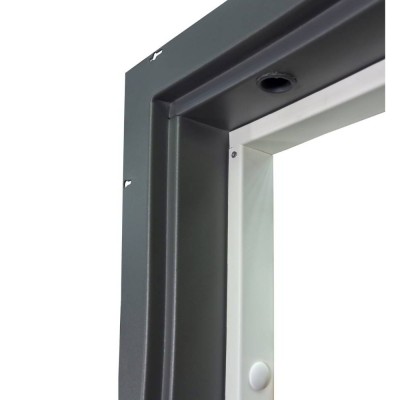 Входные двери БУЛАТ Термо Expert модель 550/253 Рокси антрацит серый/Белый матовий