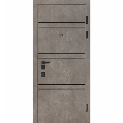 Входные двери БУЛАТ Термо Expert модель 550/253 Рокси антрацит серый/Белый матовий