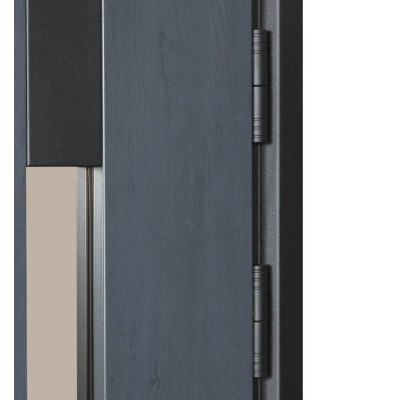 Вхідні двері БУЛАТ Термо Хаус Електро модель 705/431 Антрацит Темний/Білий атласний