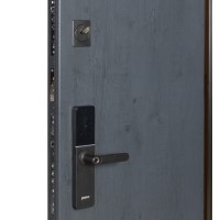 Двери входные БУЛАТ Термо Хаус Електро модель 705/431 Антрацит темный/Белый атласный