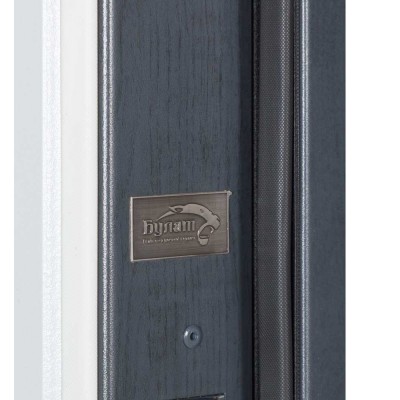 Вхідні двері БУЛАТ Термо Хаус Електро модель 705/431 Антрацит Темний/Білий атласний