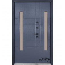 Двері вхідні БУЛАТ Термо Хаус модель 706/431 — 1200мм Темний антрацит/Антрацит сірий