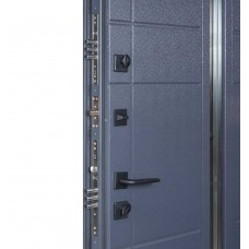 Двері вхідні БУЛАТ Термо Хаус модель 706/431 — 1200мм Темний антрацит/Антрацит сірий