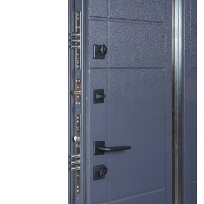 Вхідні двері БУЛАТ Термо Хаус модель 706/431 — 1200мм Темний антрацит/Антрацит сірий