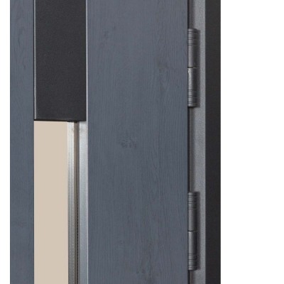 Вхідні двері БУЛАТ Термо Хаус модель 706/431 — 1200мм Темний антрацит/Білий атласний