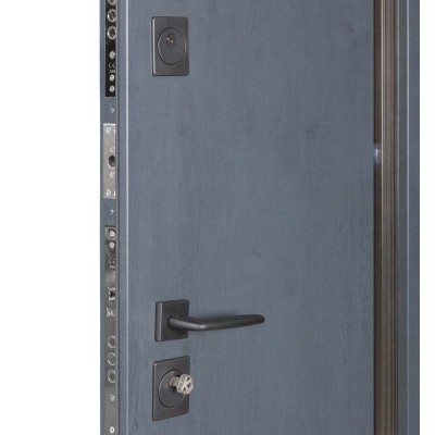 Вхідні двері БУЛАТ Термо Хаус модель 706/431 — 1200мм Темний антрацит/Білий атласний