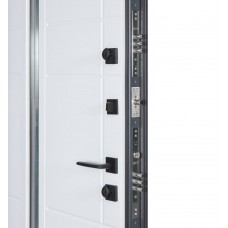 Двері вхідні БУЛАТ Термо Хаус модель 706/431 — 1200мм Темний антрацит/Білий атласний