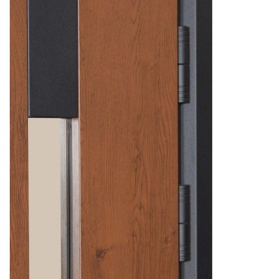 Входные двери БУЛАТ Термо Хаус модель 706/431 — 1200 мм Дуб бронза/Белый атласный