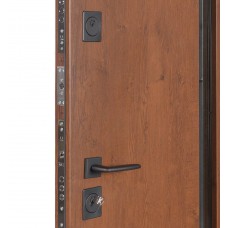 Двері вхідні БУЛАТ Термо Хаус модель 706/431 — 1200 мм Дуб бронза/Білий атласний