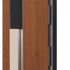 Двері вхідні БУЛАТ Термо Хаус модель 706/431 — 1200мм Дуб бронза/Молочний