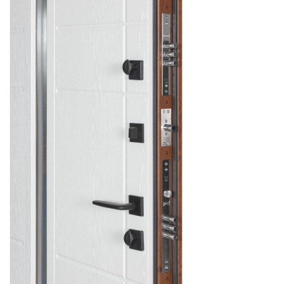 Входные двери БУЛАТ Термо Хаус модель 706/431 — 1200мм Дуб бронза/Молочный