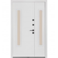 Двері вхідні БУЛАТ Термо Хаус модель 706/431 — 1200 мм Венге темний/Білий атласний