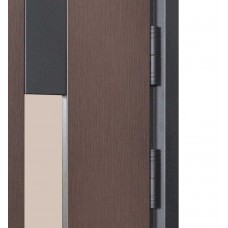 Двері вхідні БУЛАТ Термо Хаус модель 706/431 — 1200 мм Венге темний/Білий атласний