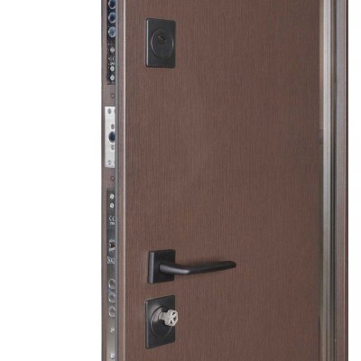 Вхідні двері БУЛАТ Термо Хаус модель 706/431 — 1200 мм Венге темний/Білий атласний