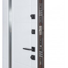 Двері вхідні БУЛАТ Термо Хаус модель 706/431 — 1200 мм Венге темний/Білий атласний