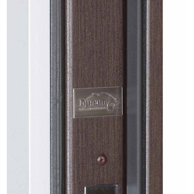 Вхідні двері БУЛАТ Термо Хаус модель 706/431 — 1200 мм Венге темний/Білий атласний