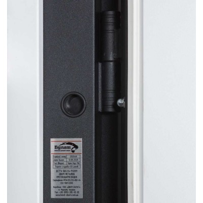 Вхідні двері БУЛАТ Термо Хаус модель 706/431 — 1200 мм Венге темний/Білий атласний