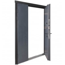 Двері вхідні БУЛАТ Термо Хаус модель 710/265 — 1200мм Темний антрацит/Антрацит сірий