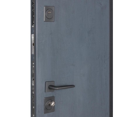 Вхідні двері БУЛАТ Термо Хаус модель 710/265 — 1200мм Темний антрацит/Антрацит сірий