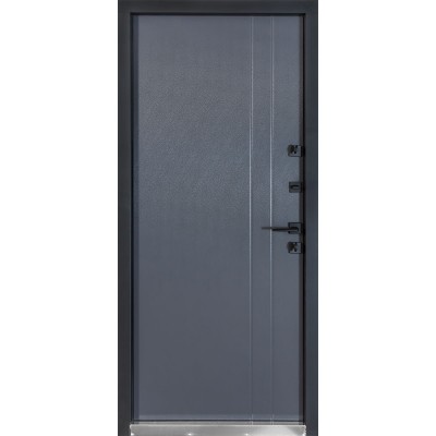 Входные двери БУЛАТ Термо Хаус модель 710/265 Темный антрацит/Антрацит серый