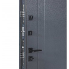 Двері вхідні БУЛАТ Термо Хаус модель 710/265 Темний антрацит/Антрацит сірий