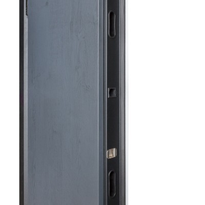 Вхідні двері БУЛАТ Термо Хаус модель 710/265 — 1200мм Темний антрацит/Білий атласний