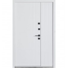 Двері вхідні БУЛАТ Термо Хаус модель 710/265 — 1200мм Темний антрацит/Білий атласний