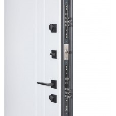 Двері вхідні БУЛАТ Термо Хаус модель 710/265 — 1200мм Темний антрацит/Білий атласний