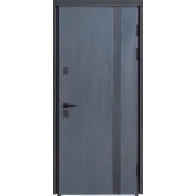 Входные двери БУЛАТ Термо Хаус модель 710/265 Темный антрацит/Белый атласный