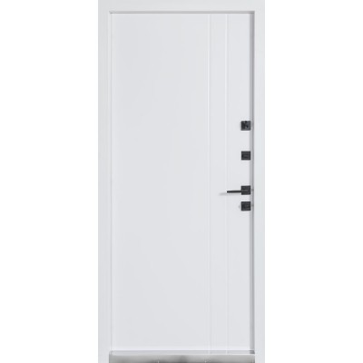 Входные двери БУЛАТ Термо Хаус модель 710/265 Темный антрацит/Белый атласный