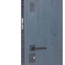 Двері вхідні БУЛАТ Термо Хаус модель 710/265 Темний антрацит/Білий атласний