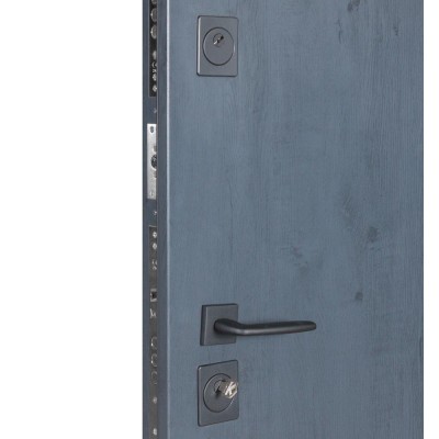 Входные двери БУЛАТ Термо Хаус модель 710/265 Темный антрацит/Белый атласный