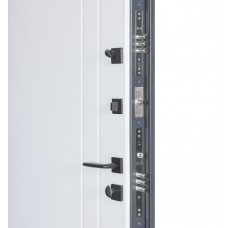 Двері вхідні БУЛАТ Термо Хаус модель 710/265 Темний антрацит/Білий атласний