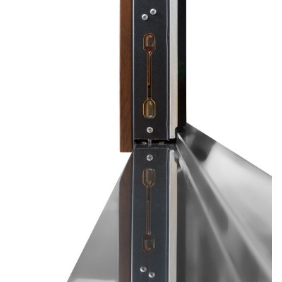 Входные двери БУЛАТ Термо Хаус модель 710/265 — 1200 мм Дуб бронза/Молочный