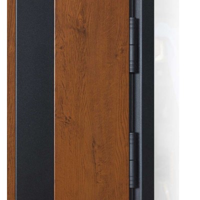 Входные двери БУЛАТ Термо Хаус модель 710/265 — 1200 мм Дуб бронза/Молочный