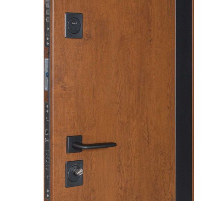 Входные двери БУЛАТ Термо Хаус модель 710/265 — 1200 мм Дуб бронза/Молочный