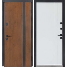 Двері вхідні БУЛАТ Термо Хаус модель 710/265 Дуб бронза/Молочний